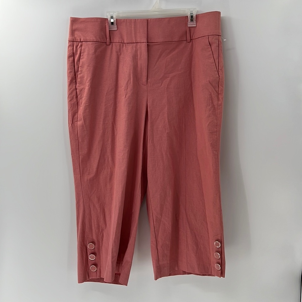 NEW Lane Bryant Laney Wide Leg Crop 16 Dusty Rose